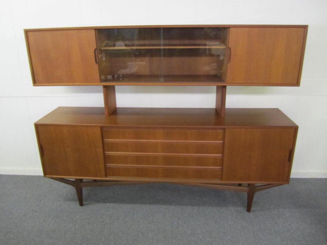 Outstanding Danish Modern Teak Credenza Floating Hutch (1 of 7)