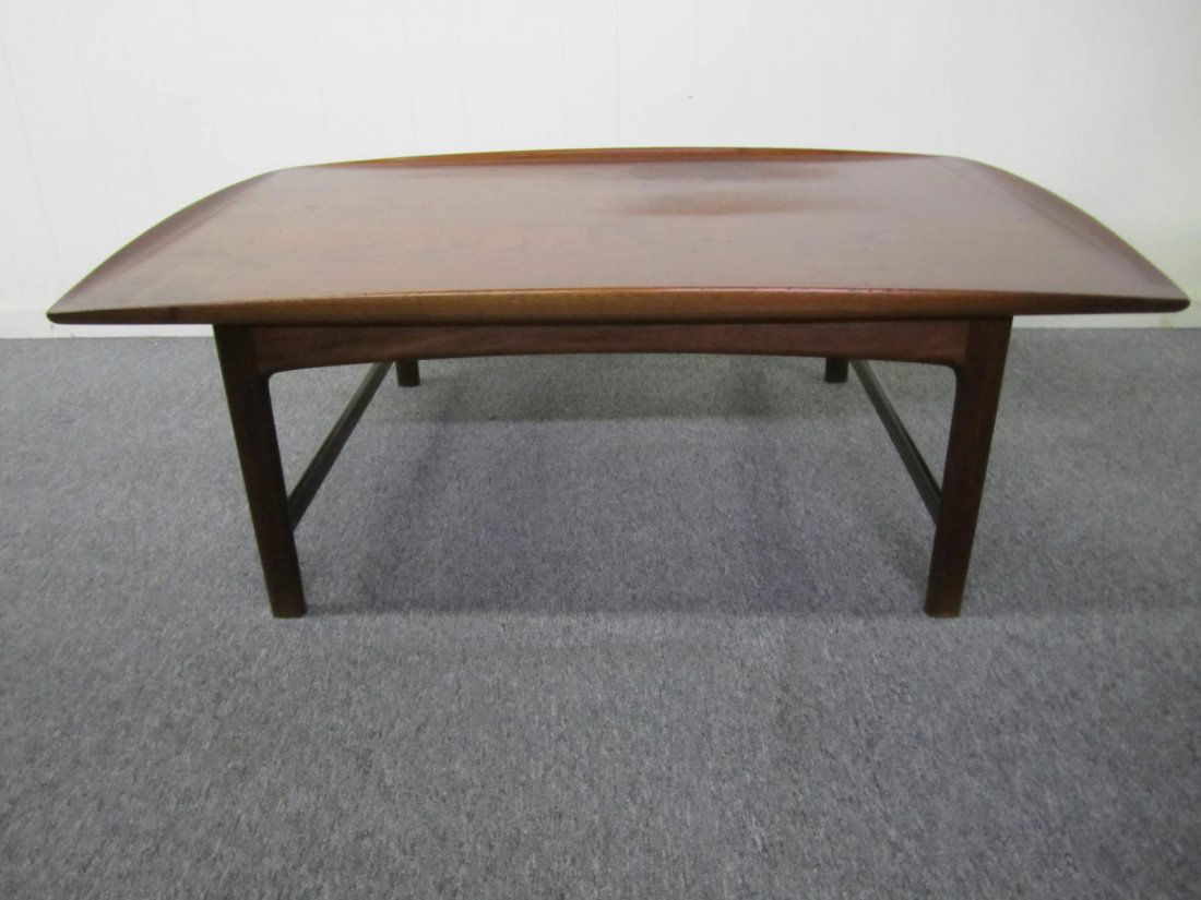 Danish Modern Teak Rolled  Edge Coffee Table (1 of 5)