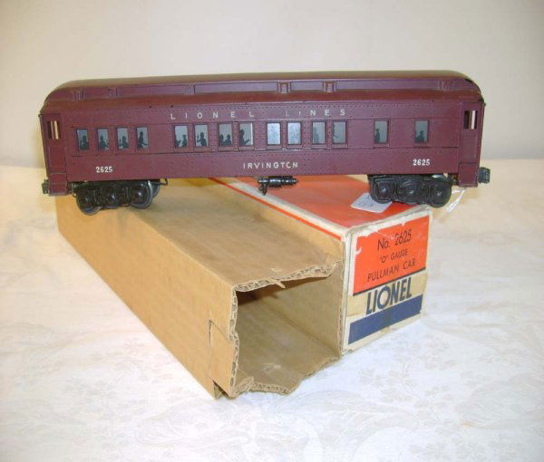 ABT: Lionel #2625 Irvington 1950 Heavyweight/OB: Paul V. Ambrose and Drew J. Bauer present: This is the #2625 Irvington Heavyweight Passenger Car that Lionel made circa 1950. With Silhouettes and the "L" directly above the window. Our Opinion is tha