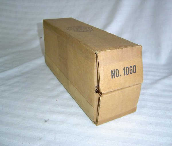 ABT155 Very Rare Lionel #1060 Scout Original Box: This is the Original Box for the #1060 Scout Engine that Lionel made in the early 1960s. Uncatalogued, this Engine never came boxed in a set. We believe that Lionel boxed about 400 Engines as part of