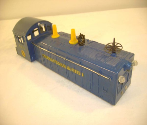 ABT: Lionel #624 C&O Switcher Shell: Paul V. Ambrose and Drew J. Bauer present: This is the #624 C&O Switcher Shell that Lionel made in the early 1950s. Our Opinion is that it is generally in Excellent Condition. Nice side decals; will c