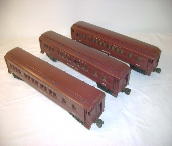 ABT: Lionel #2625/2627/2628 Irvington Heavyweight: Paul V. Ambrose and Drew J. Bauer present: These are the #2625 Irvington, the #2627 Madison and the #2628 Manhattan Illuminated Heavyweight Passenger Cars that Lionel made circa 1948/49. Our Opinion i