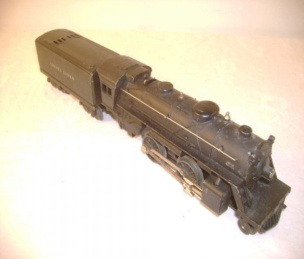 ABT: #1655 Steam Engine & #6654W Whistle Tender: Paul V. Ambrose and Drew J. Bauer present: These are the #1655 Diecast Steam Engine and the #6654W Sheet Metal Whistle Tender that Lionel made in the later 1940s. Engine with silver rubber-stamped let