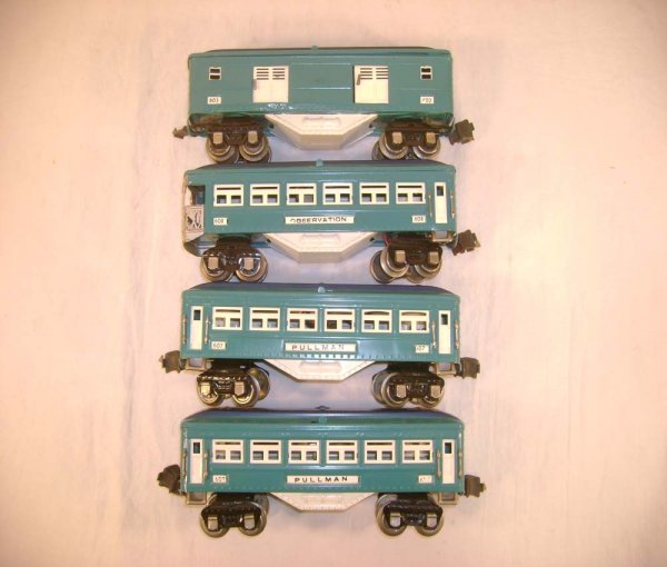 ABT: Lionel #603/607/607/608 Blue Comet Passenger Ca - 2