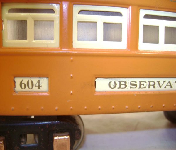 ABT: Lionel #603/603/604 Orange Passenger Cars (R) - 7
