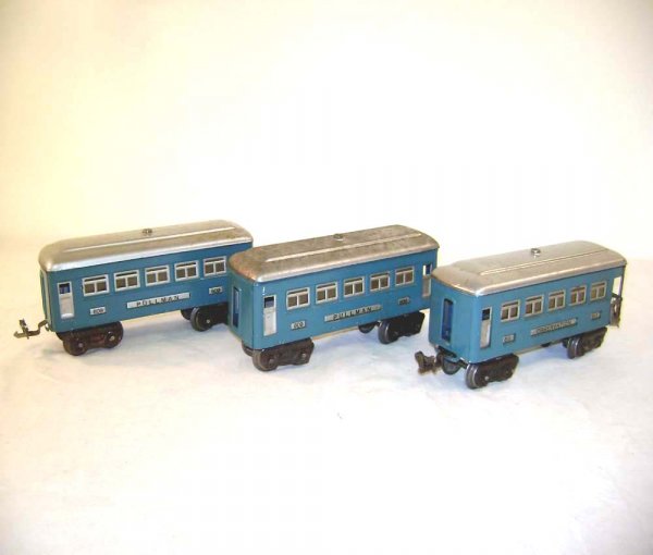 ABT: Lionel #609/609/611 Blue/Silver Passenger Cars