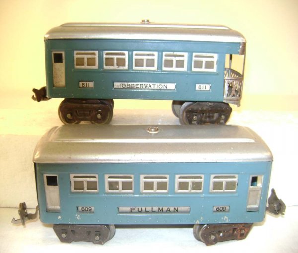 ABT: Lionel #609/609/611 Blue/Silver Passenger Cars - 6
