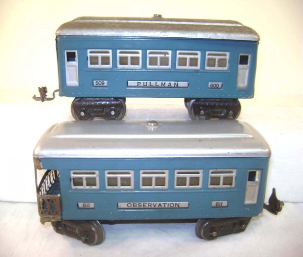 ABT: Lionel #609/609/611 Blue/Silver Passenger Cars - 9