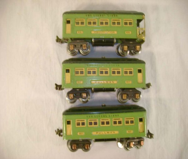 ABT: Lionel #607/607/608 Two-Tone Green Passenger C - 2