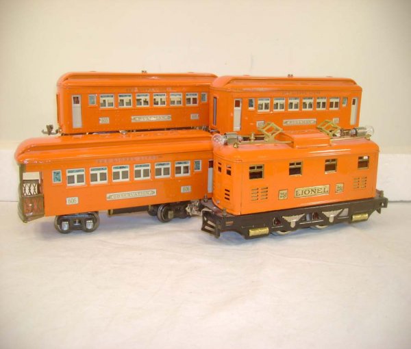 ABT: Lionel #251 Orange Electric w/#605/605/606 Ora