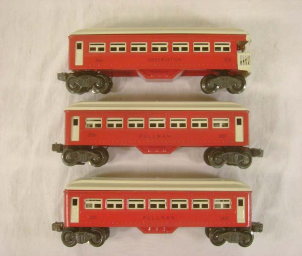 ABT: Lionel #2630/30/31 Red & White Passenger Cars