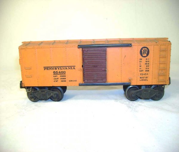 ABT: Lionel #2454 Pennsylvania Brown Doors Box Car - 3