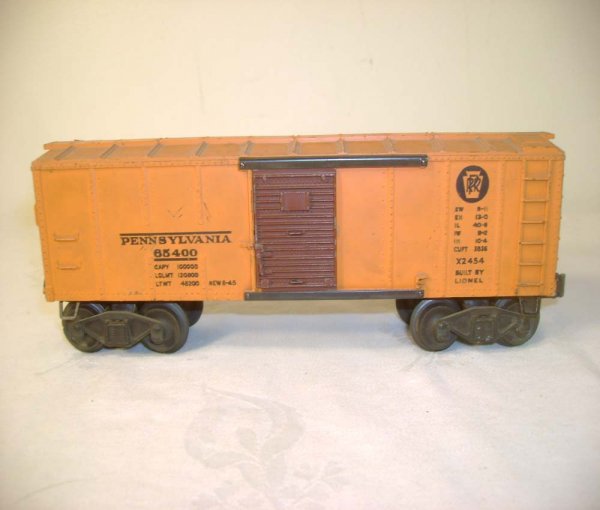 ABT: Lionel #2454 Pennsylvania Brown Doors Box Car - 7