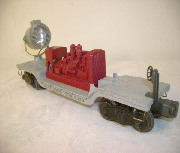 ABT: Lionel #6520 Maroon Generator Searchlight Car - 2