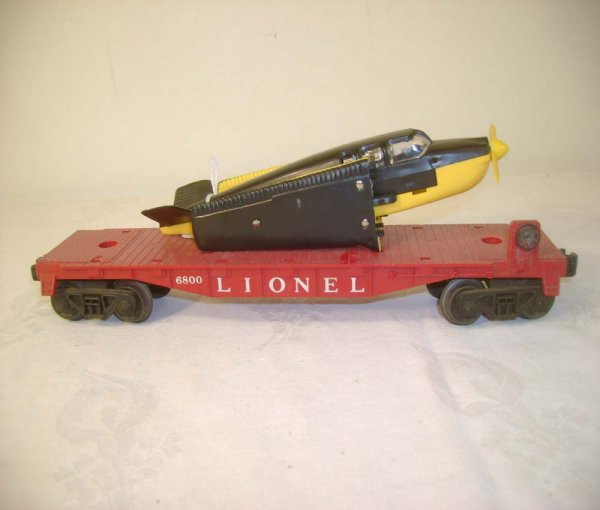 ABT: Lionel #6800 Black/Yellow Airplane (R) Car/56 - 3
