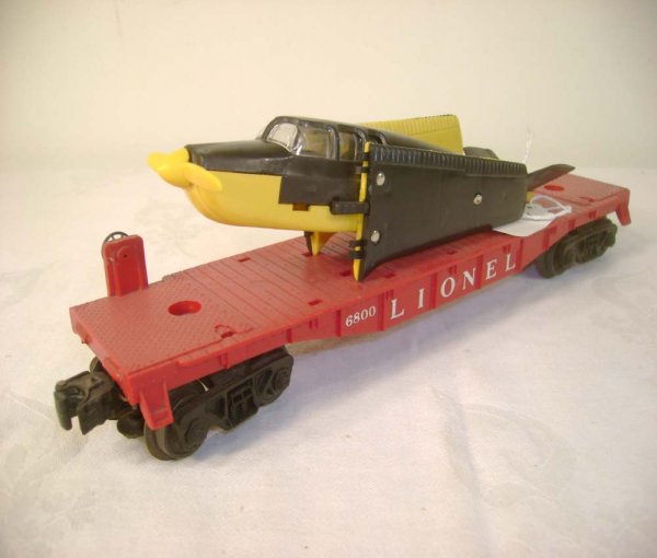 ABT: Lionel #6800 Black/Yellow Airplane (R) Car/56 - 5