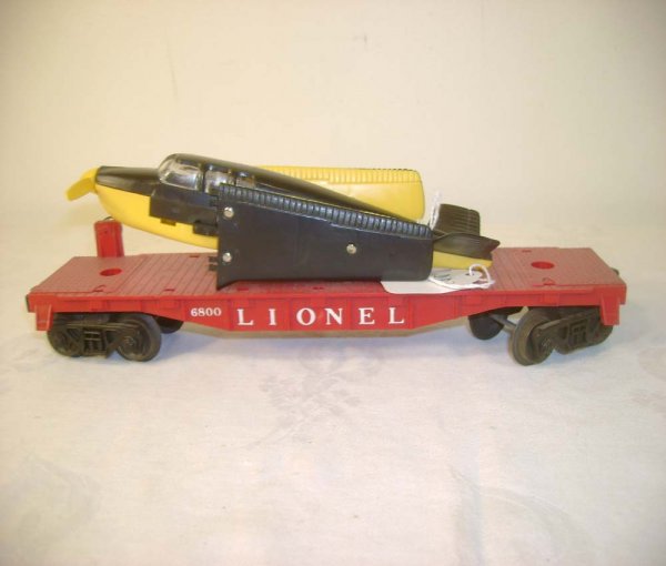 ABT: Lionel #6800 Black/Yellow Airplane (R) Car/56 - 6