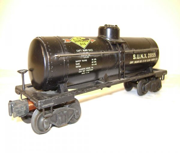 ABT: Scarce Lionel #2855 Black Sunoco Tank Car - 2
