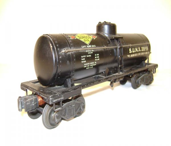 ABT: Scarce Lionel #2855 Black Sunoco Tank Car - 5