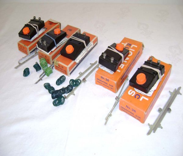 ABT: Five Mint Lionel #36 Super O Operating Car Se