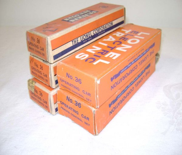ABT: Five Mint Lionel #36 Super O Operating Car Se - 6