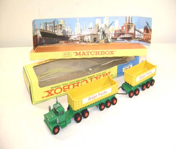 ABT: Mint Matchbox K-16 Dodge Tractor with Twin Ti