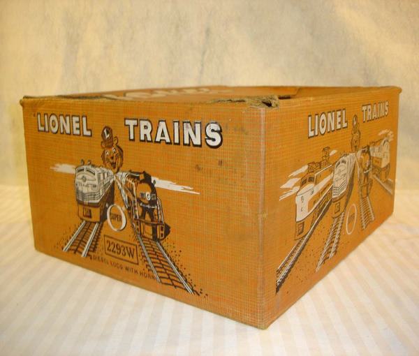 ABT:Brick Lionel #2293W GG-1 1957 Original Set Box: This is the Original Set Box for the #2293W Freight Set that Lionel made in 1957. This Set would have included the #2360 Tuscan Single Stripe GG-1 Electric (sometimes the rare gradulated vent variatio