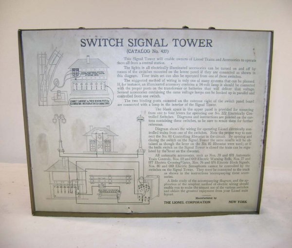 ABT: Lionel #439 Deluxe Switch Tower/OB - 9