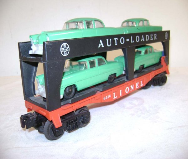 ABT: Lionel #6414 Auto Loader w/Green Automobiles - 7