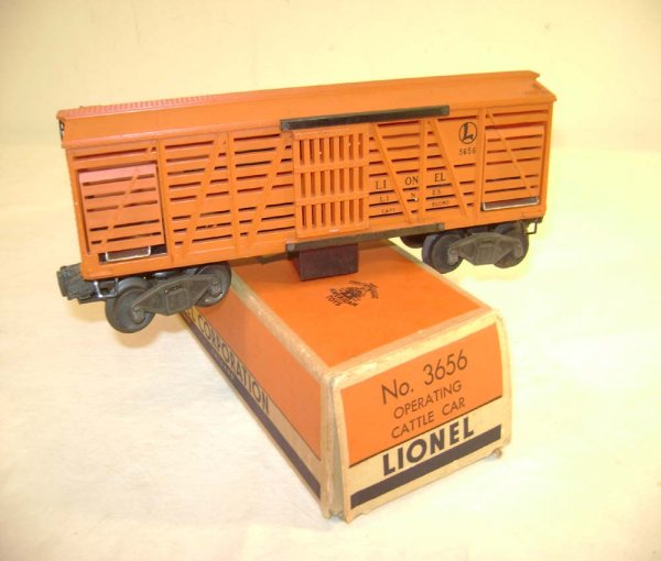 ABT: Lionel #3656 Black Lettering Cattle Car/OB