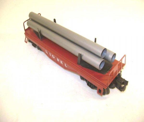 ABT: Very Scarce Lionel #6121 Maroon Flat Car w/Pip