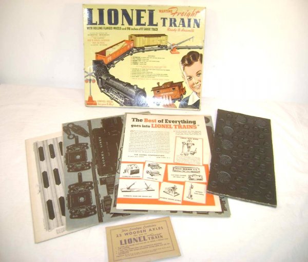 ABT: Mint Lionel #50 World War II Paper Train/OB+: Paul V. Ambrose and Drew J. Bauer present: This is the #50 World War II Paper (Cardboard) Train that Lionel made circa 1943. Our Opinion is that it is generally in Mint Condition, no signs of use. The