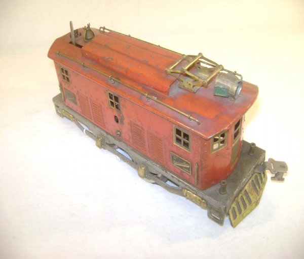 ABT: AF #4644 (No Number) Brigadier Red/Gray Wide: Paul V. Ambrose and Drew J. Bauer present: This is the #4644 (No Number) Red & Gray Electric Engine that American Flyer made in Wide (Standard) Gauge in the 1920s. This no-number variation is proper f