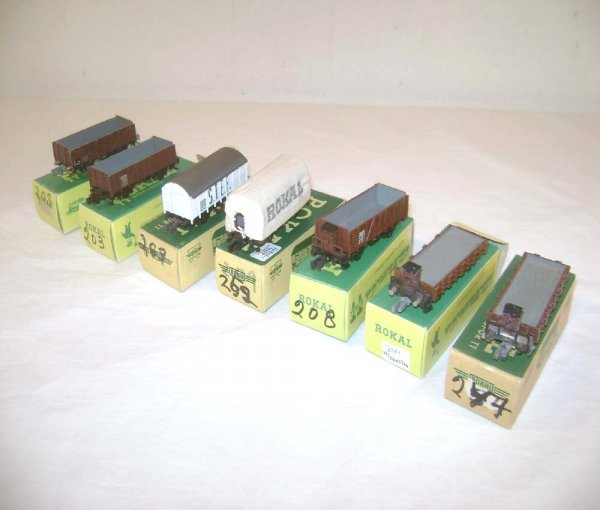 ABT: 7 TT Rokal Assorted Freight Cars/OBs: Paul V. Ambrose and Drew J. Bauer present: These are seven Assorted Freight Cars that Rokal made in TT Gauge in the 1950s. Our Opinion is that they are generally in Like New Minus Condition, minor sig