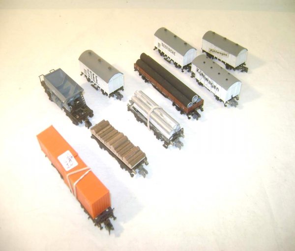 ABT: 9 TT Rokal Assorted Flat Cars and Wagons: Paul V. Ambrose and Drew J. Bauer present: These are nine Assorted Flat Cars and Wagons that Rokal made in TT Gauge in the 1950s. Our Opinion is that they are generally in Excellent Condition, minor s