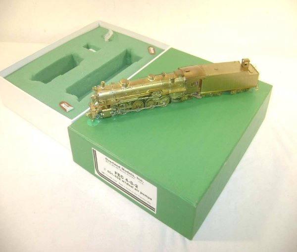 ABT: HO Ajin Overland Models OMI-1455 4-8-2 FEC Br: Paul V. Ambrose and Drew J. Bauer present: These are the #OMI-1455 FEC (401-452)4-8-2 Brass Engine & Tender that Ajin made a few years ago in HO gauge. Our Opinion is that it is generally in Like New