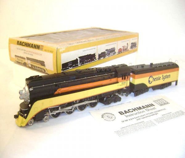 ABT: HO - Bachmann #674 GS4 4-8-4 Chessie Daylight: Paul V. Ambrose and Drew J. Bauer present: These are the #674 GS4 4-8-4 Chessie Daylight Engine & Tender that Bachmann made a few years ago in HO gauge. Our Opinion is that they are generally in Excel