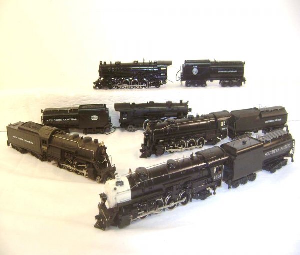 ABT: HO - Five Deluxe Steam Engines and Tenders: Paul V. Ambrose and Drew J. Bauer present: These are five deluxe Steam Engines and tenders that various manufacturers made in HO Gauge in the last several decades. Includes three sets from Penco, one 