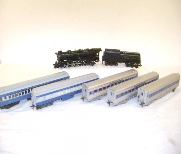 ABT: HO - AHM/Penco #5510 E&T Plus 5 Passenger Car: Paul V. Ambrose and Drew J. Bauer present: These are the #5510 4-4-2 Engine & Tender and the five passenger cars that AHM/Penco made a few years ago in HO gauge. Our Opinion is that they are generally