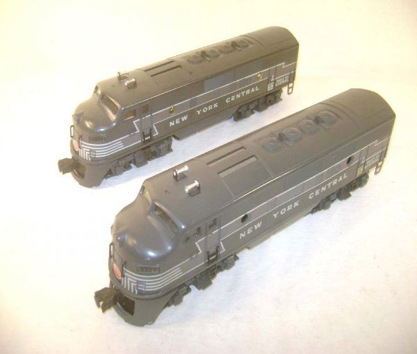 ABT: Lionel #2333 Large Letter New York Central AA: Paul V. Ambrose and Drew J. Bauer present: These are the #2333 New York Central AA Diesels with Dual Motors and Horn that Lionel made circa 1949. Scarce early production variation with Large Lettering