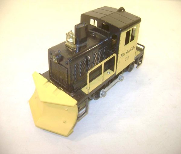 ABT: Lionel #53 D&RG Snowplow: Paul V. Ambrose and Drew J. Bauer present: This is the #53 Denver & Rio Grande Snowplow that Lionel made in the later 1950s. Backwards "a" variation with one cracked strut and one missing rail section