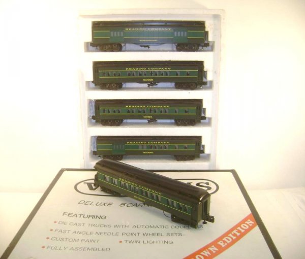 ABT: Williams #2513 Reading Madison Heavyweight Pa: Paul V. Ambrose and Drew J. Bauer present: This is the Set of five Reading Madison-Type Heavyweight Passenger Cars that Williams made in O Gauge in the 1970s/80s. Includes a Baggage, a Combo, two Pull