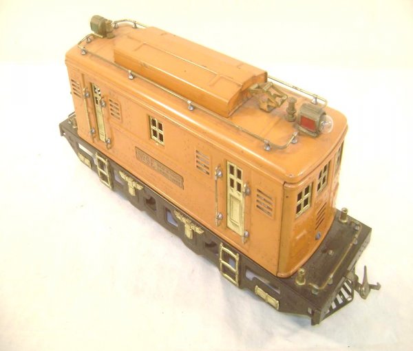 ABT: Lionel #9E Orange Electric (R): Paul V. Ambrose and Drew J. Bauer present: This is the #9E Orange Electric that Lionel made in Standard Gauge in the 1930s. Our Opinion is that it is generally in Very Good Condition, mostly restored.
