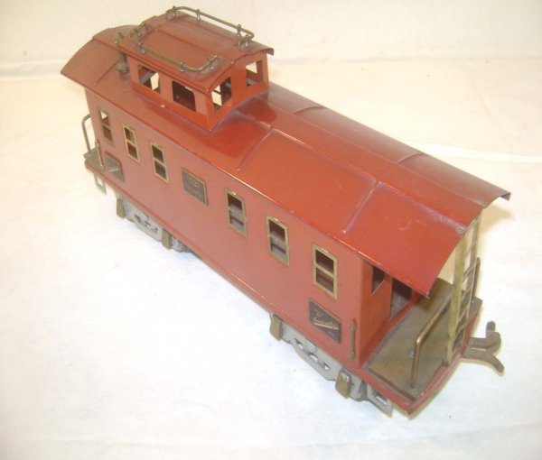 ABT: American Flyer #4021 Wide Gauge Red Caboose: Paul V. Ambrose and Drew J. Bauer present: This is the #4021 Red Caboose that American Flyer made in Wide (Standard) Gauge in the 1930s. Our Opinion is that it is generally in Very Good Plus Condition
