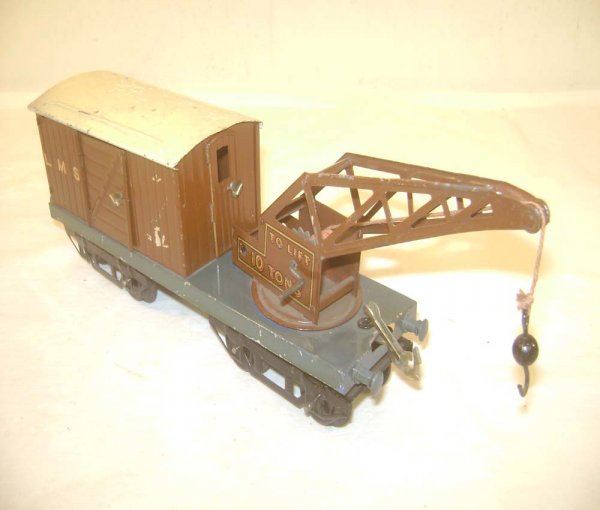 ABT: Hornby O Gauge LMS Breakdown Van & Crane: Paul V. Ambrose and Drew J. Bauer present: This is an early LMS Breakdown Van & Crane that Hornby made in O Gauge circa the 1930s. Our Opinion is that it is generally in Very Good Condition. No Box. A