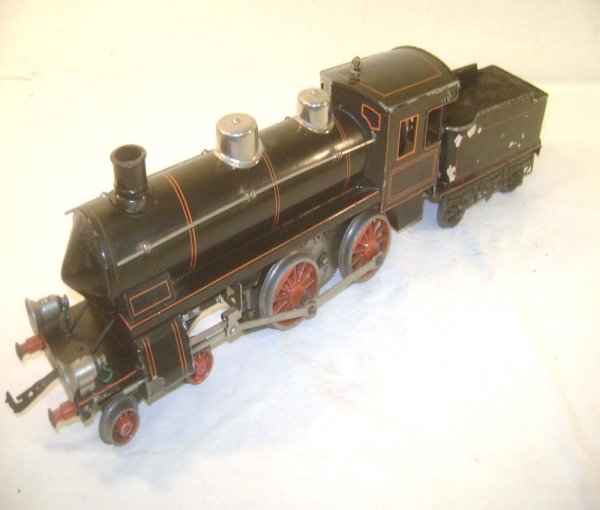 ABT: Scarce Bing 1 Gauge 4-4-0 Black Electric Stea: Paul V. Ambrose and Drew J. Bauer present: These are the 4-4-0 Black Electric Steam Engine and tender that Bing made in 1 Gauge in the 1920s/30s. Our Opinion is that they average generally Very Good C