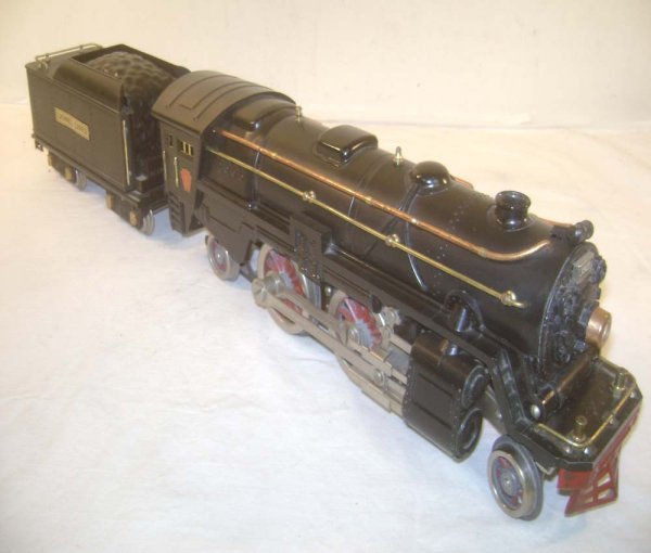 ABT: Lionel Standard Gauge #392E/384T Black Steam : Paul V. Ambrose and Drew J. Bauer present: These are the #392E Black Steam Engine and the #384T Black Tender that Lionel made in Standard Gauge in the early 1930s. Brass Trim; significantly restored. 