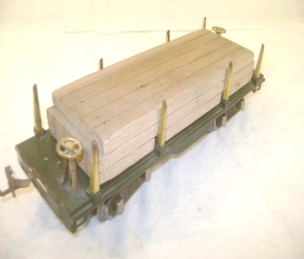 ABT: Lionel #511 Medium Green Lumber Car: Paul V. Ambrose and Drew J. Bauer present: This is the #511 Medium Green Log Car with Brass Trim and Nickel Journals that Lionel made in Standard Gauge in the 1930s. Our Opinion is that it is generall