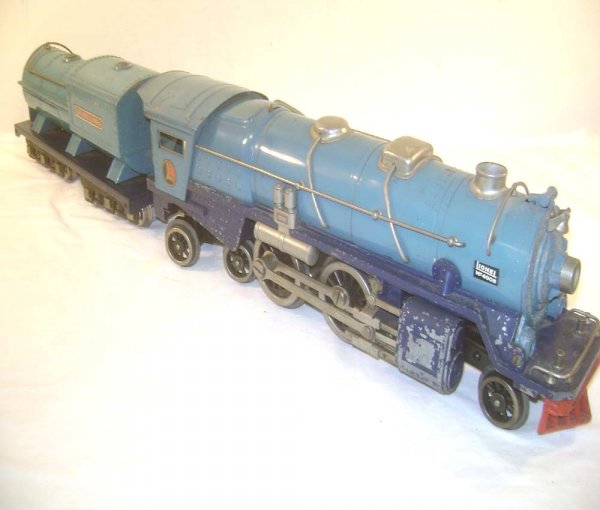 ABT: Scarce Lionel #400E Nickel Trim/Painted Bands: Paul V. Ambrose and Drew J. Bauer present: These are the #400E Blue Comet Steam Engine and Tender that Lionel made in Standard Gauge in the later 1930s. This is one of the rarest variation with the la