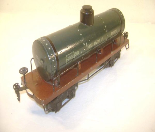 ABT: Scarce Marklin 1 Gauge #2928 San Diego & Ariz: Paul V. Ambrose and Drew J. Bauer present: This is the #2928 San Diego & Arizona Railway Tank Car that Marklin made in 1 Gauge in the 1920s/30. Our Opinion is that it is generally in Very Good Plus Co